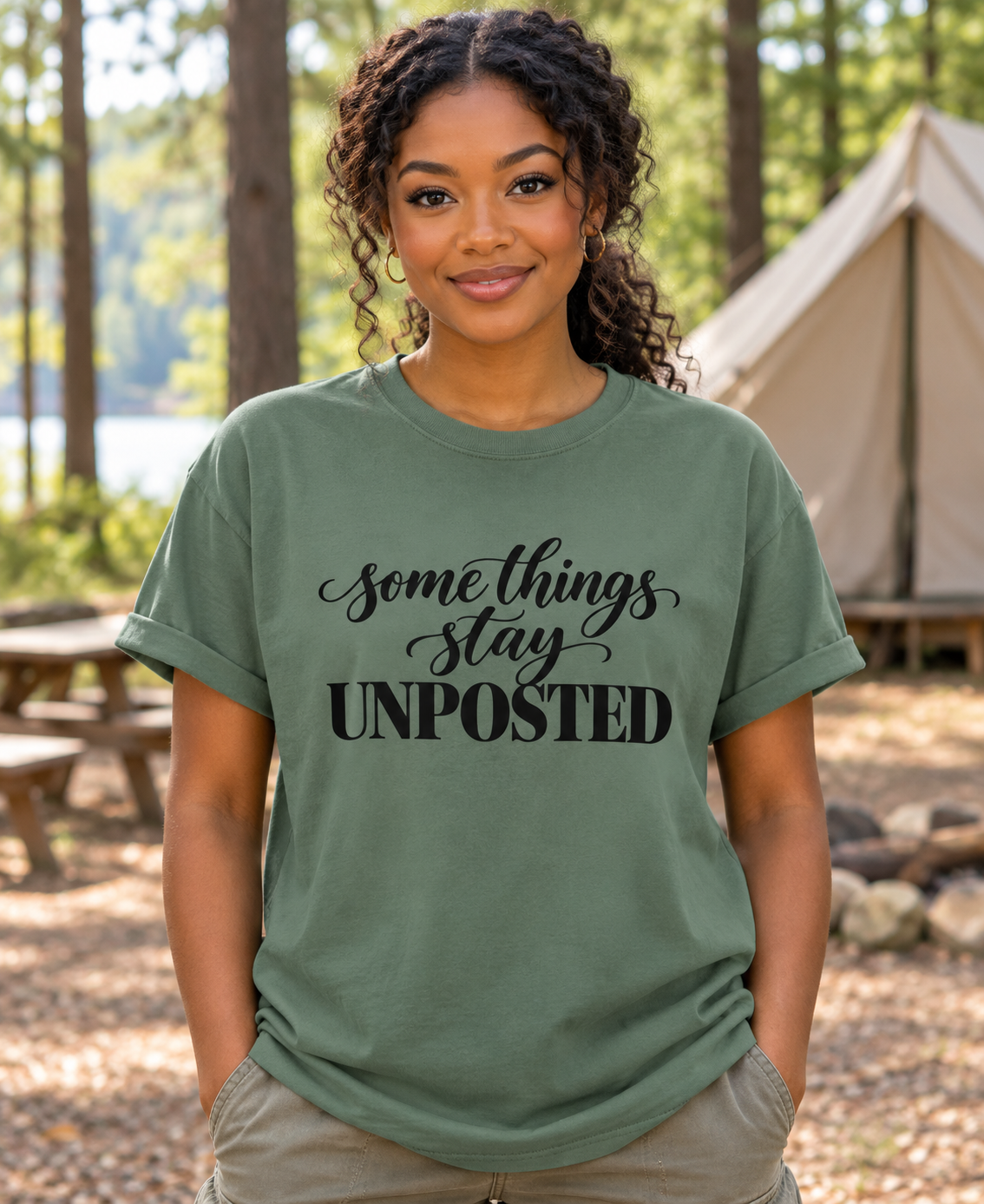 Some Things Stay Unposted Graphic Tee